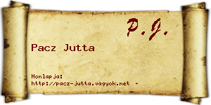 Pacz Jutta névjegykártya